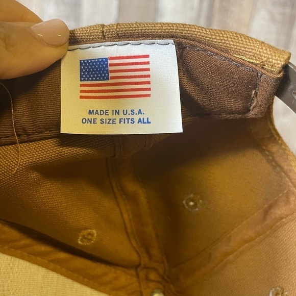 Vintage Carhartt Tan Snapback Hat USA Made NWOT - Picture 4 of 9